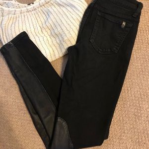 Black/ Leather Joes Jeans